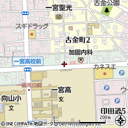 愛知県一宮市北園通6丁目周辺の地図