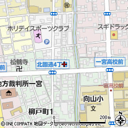 愛知県一宮市北園通4丁目24周辺の地図
