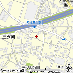 愛知県小牧市三ツ渕123-2周辺の地図