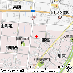 愛知県一宮市千秋町天摩郷裏6周辺の地図