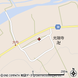 京都府南丹市美山町内久保（紫摩城）周辺の地図