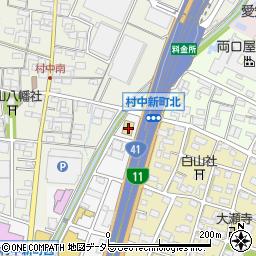 愛知県小牧市村中新町88周辺の地図