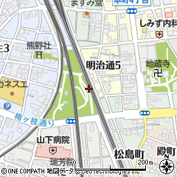 愛知県一宮市一宮（松下）周辺の地図