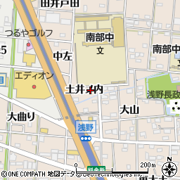 愛知県一宮市浅野土井ノ内103周辺の地図