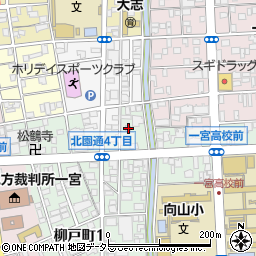 愛知県一宮市北園通4丁目25周辺の地図
