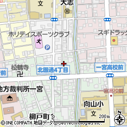 愛知県一宮市北園通4丁目26周辺の地図