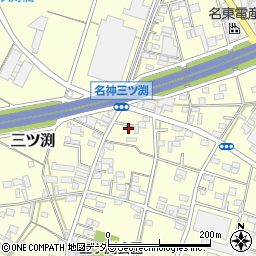 愛知県小牧市三ツ渕123周辺の地図