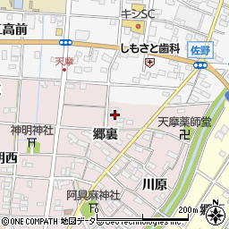 愛知県一宮市千秋町天摩郷裏14周辺の地図