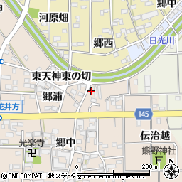 愛知県一宮市萩原町花井方東天神東の切17周辺の地図