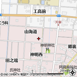 愛知県一宮市千秋町天摩（山海道）周辺の地図