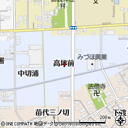 愛知県一宮市西五城高坪前周辺の地図