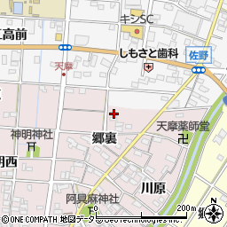 愛知県一宮市千秋町天摩郷裏13周辺の地図