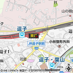 逗子駅周辺の地図