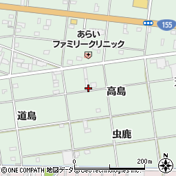 愛知県一宮市南小渕高島周辺の地図