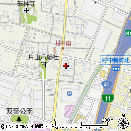 愛知県小牧市村中221-1周辺の地図
