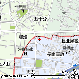 愛知県岩倉市石仏町（天王北）周辺の地図