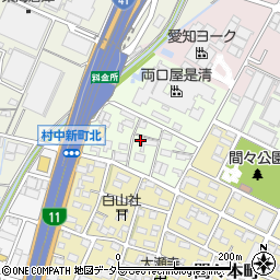 愛知県小牧市間々周辺の地図