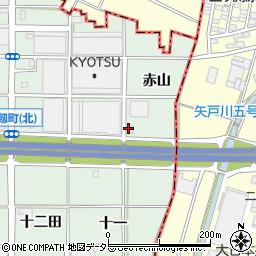 愛知県岩倉市八剱町（赤山）周辺の地図