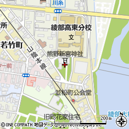 京都府綾部市並松町周辺の地図