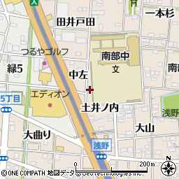 愛知県一宮市浅野土井ノ内86周辺の地図
