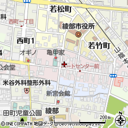 京都府綾部市本町周辺の地図