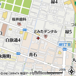 愛知県一宮市浅野西沼周辺の地図