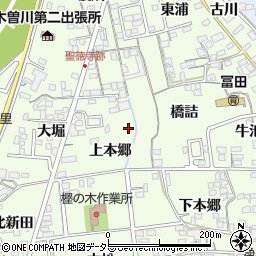 愛知県一宮市冨田周辺の地図