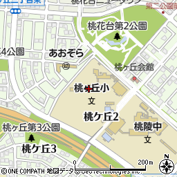 小牧市立桃ヶ丘小学校周辺の地図