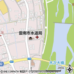 雲南市役所　雲南市水道局下水道課周辺の地図