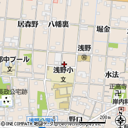 愛知県一宮市浅野佐五山周辺の地図
