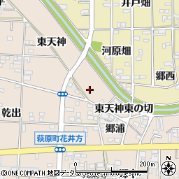 愛知県一宮市萩原町花井方東天神東の切4周辺の地図