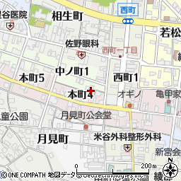 京都府綾部市中ノ町1丁目6周辺の地図