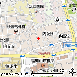 福井牛乳内記販売店周辺の地図