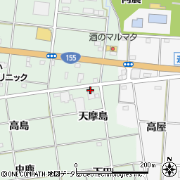 愛知県一宮市南小渕天摩島周辺の地図