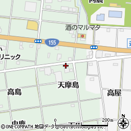愛知県一宮市南小渕（天摩島）周辺の地図