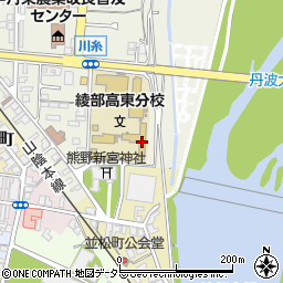 京都府立綾部高等学校東分校周辺の地図