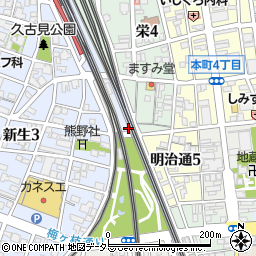 愛知県一宮市一宮東日比野周辺の地図