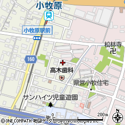 愛知県小牧市東田中518周辺の地図