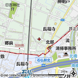 愛知県一宮市千秋町加納馬場長福寺周辺の地図