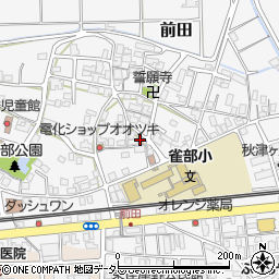 セジュール前田周辺の地図