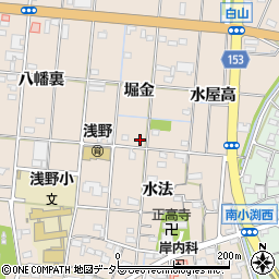 愛知県一宮市浅野堀金27-2周辺の地図