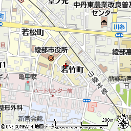 京都府綾部市若竹町周辺の地図