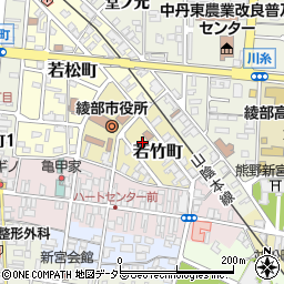 京都府綾部市若竹町周辺の地図