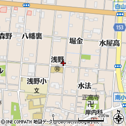 愛知県一宮市浅野堀金25周辺の地図