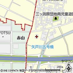 愛知県小牧市三ツ渕821周辺の地図