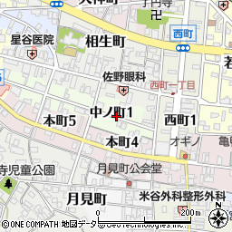 京都府綾部市中ノ町周辺の地図