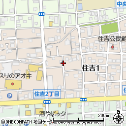 愛知県一宮市住吉周辺の地図