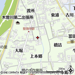 愛知県一宮市冨田上本郷384周辺の地図
