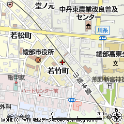 京都府綾部市若竹町下番取周辺の地図