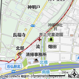 愛知県岩倉市井上町流周辺の地図